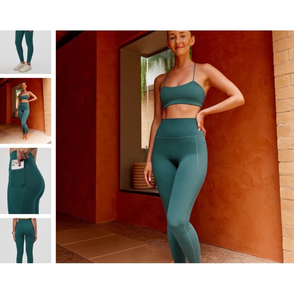 LSKD Elixir Ultra High-Rise Full Length Legging Pockets Teal Women's L, NEW, NWT - Picture 4 of 16